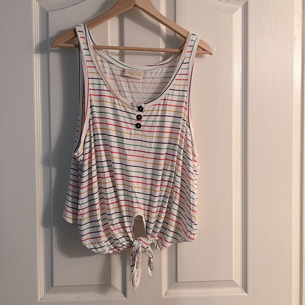 Rainbow striped ModCloth tank